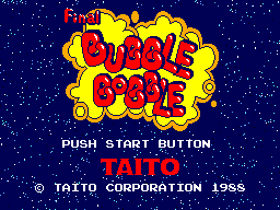 Final Bubble Bobble (Japan) Title Screen